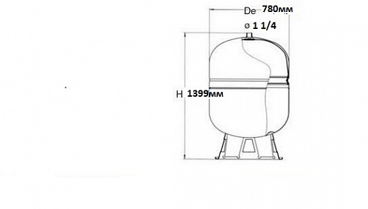 Схема для Бак расширительный д/водоснабжения Wester Line WAV 750 л.